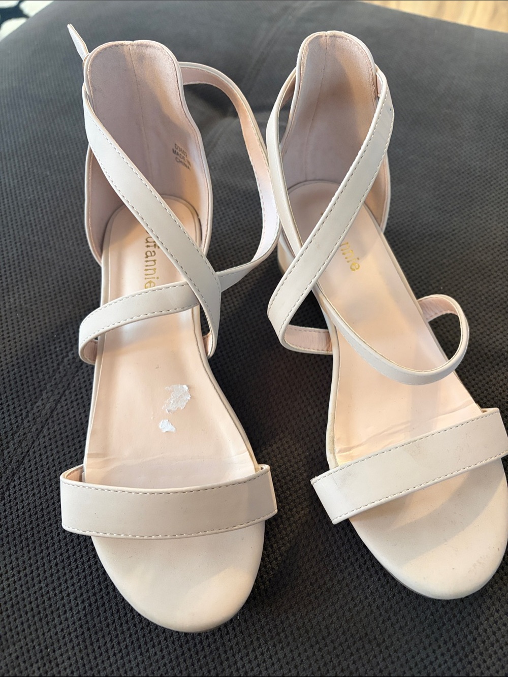 Ina Light Cream Strappy Block Heel Sandals
